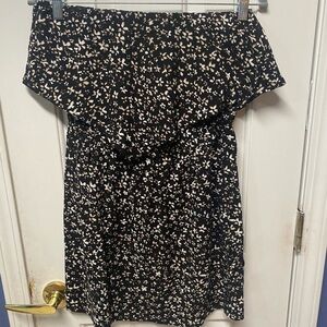 Express women floral off the shoulder fit flare mini summer dress